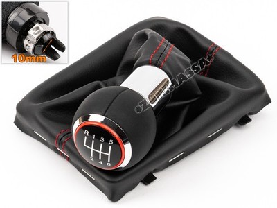 Pomello Del Cambio In Pelle Per Audi A3 S3 Sportback 8P 8V – 5 Marce, Cuffia Inclusa, Manopola Ricambio OE - Foto 2