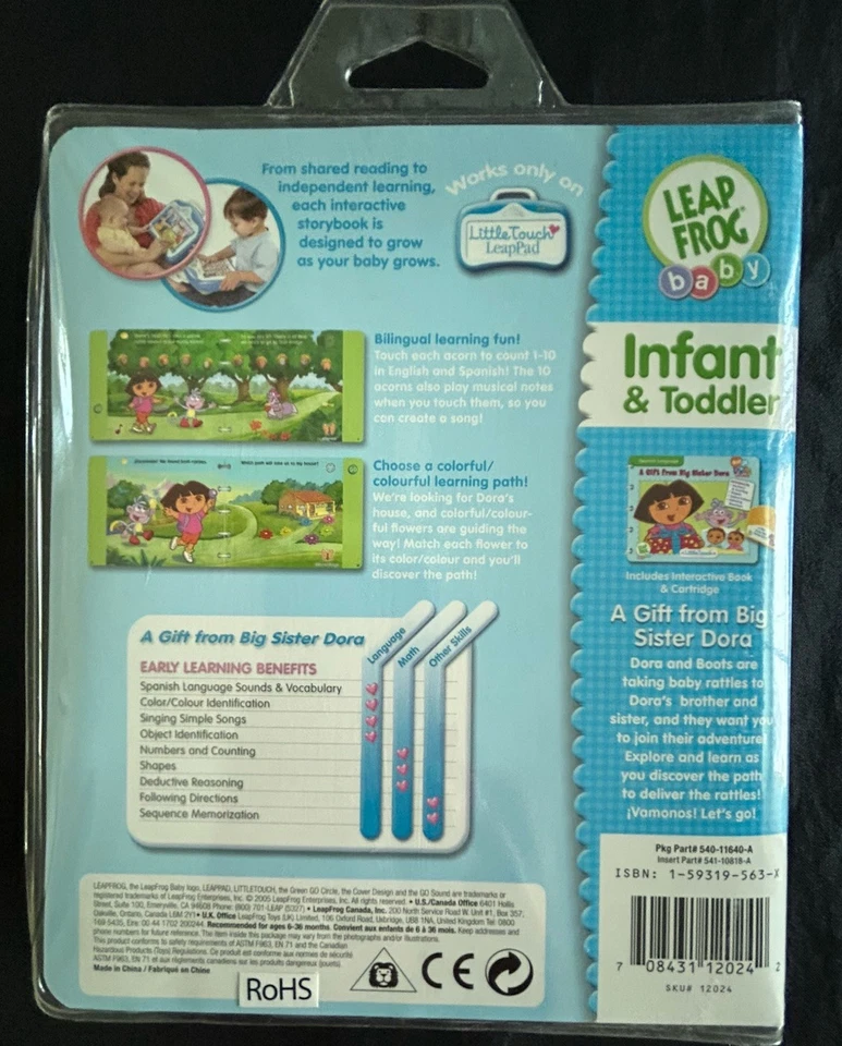 NEW 4 LeapFrog LittleTouch LeapPad Book Learning Cartridge Lot Dora Little Engin - Image 4 of 4