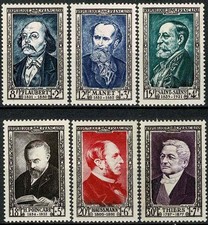 FRANCE 1952 Célébrité du XIXe Siècle   YT  n° 930 à 935 Neufs (★) / MNG (C)
