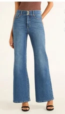 Sofia Vergara Blue Jeans Women 4R Margot SUPER Wide Leg High Rise Medium wash 
