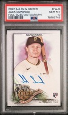 2022 Topps Allen & Ginter Full Sized Jack Suwinski Rookie Card Autograph PSA 10. rookie card picture
