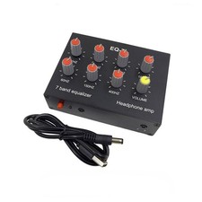 Ampli Casque avec Égaliseur Analogique Égaliseur Graphique 7 Bandes Double