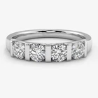 3 Ct Vvs1~Near White Round Cut Moissanite Engagement Ring Sterling Silver Size 7