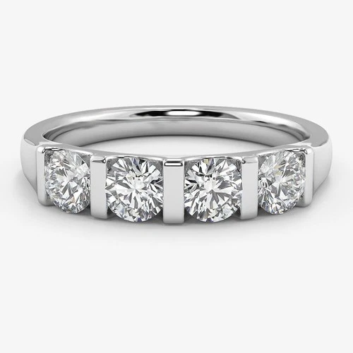 3 Ct Vvs1;Near White Round Cut Moissanite Engagement Ring Sterling Silver Size 7