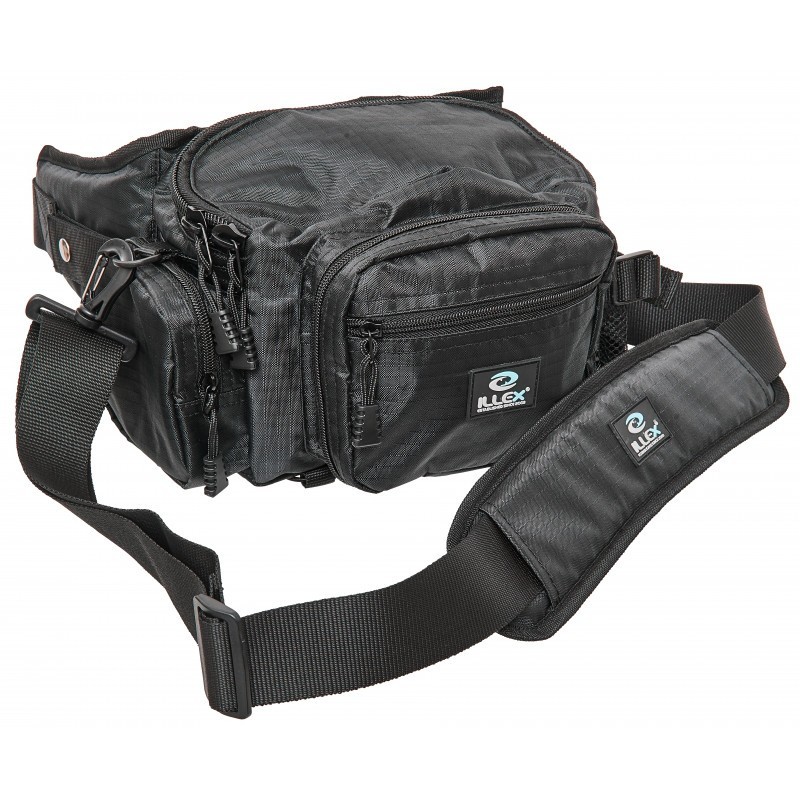 Sacoche ceinture de pêche Illex Hip Bag noir avec support pince intégré