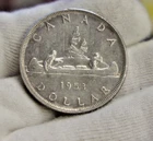 1953 Canada .800 Silver Dollar $1 AU