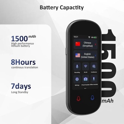 139 Language Translator Device Smart Two-Way Instant Ai Voice Photo Translation