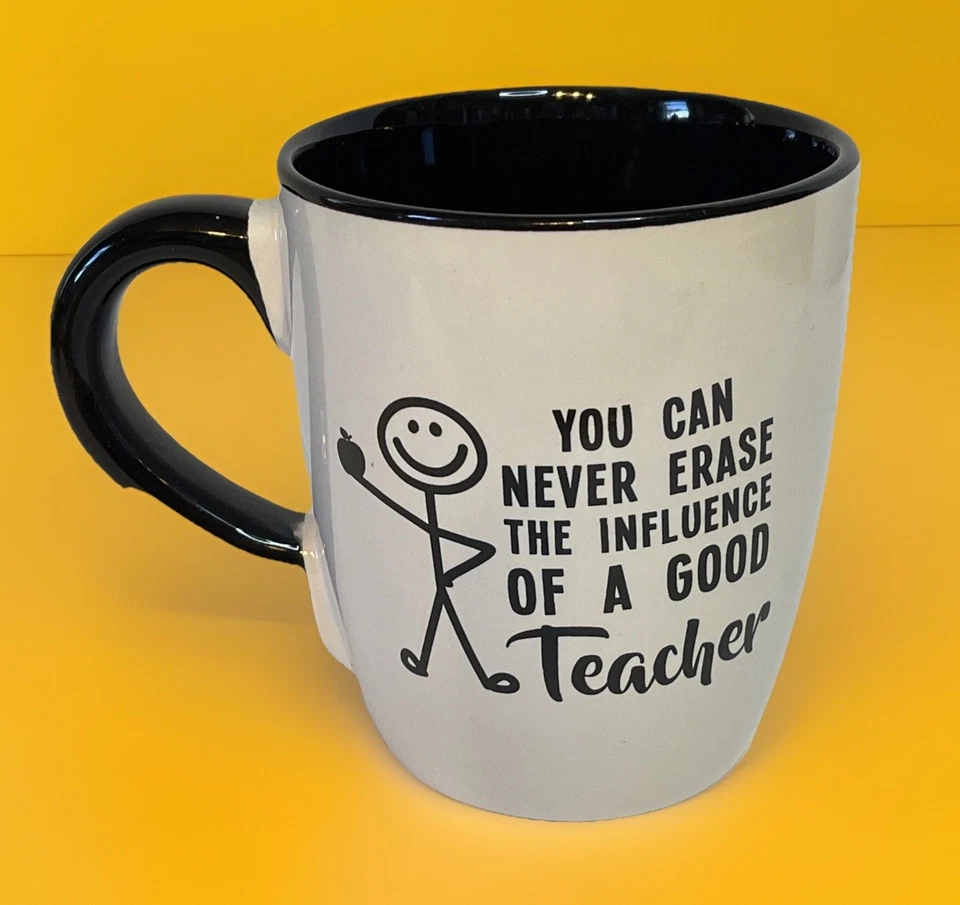 Coffee Soup Teacher Mug Tara Reed 20 oz Black & White 5” Micro/Dishwasher Safe - Image 2 of 4