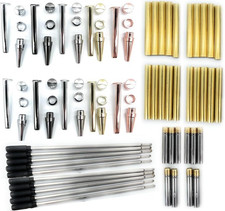 Slimline Pen Kit for Wood Turning  10 Pack with Multiple Finishes  7mm Tw...