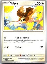 Pidgey Common SV: Scarlet & Violet 151 016/165 NM