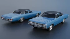 ABS-LIKE RESIN 3D PRINTED 1/25 1969 DODGE POLARA 4-DOOR SEDAN FULL KIT