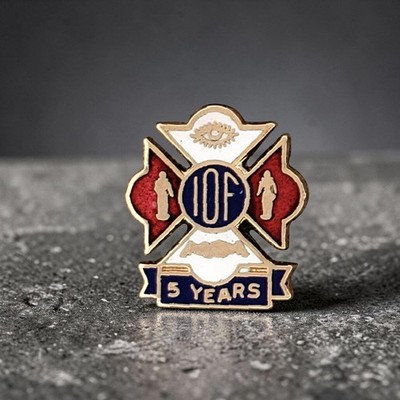 IOF 5 Years Lapel Pin Independent Order of Foresters Service Award Enamel