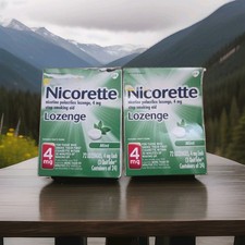 2 X Nicorette Nicotine 4 Mg Stop Smoking Aid 72 Lozenges Each