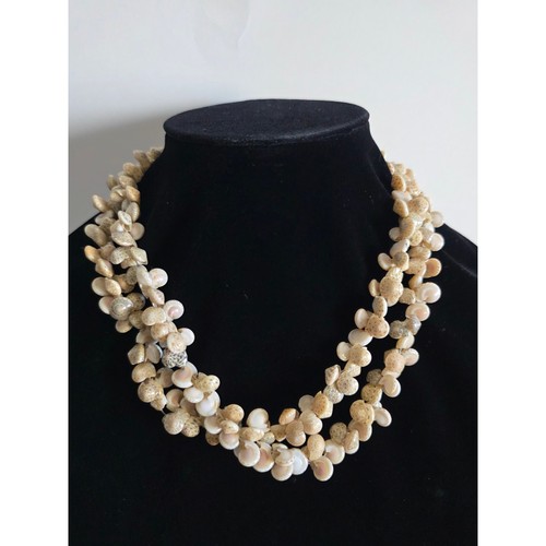 Natural Shell Beads Strand 36" Cream Beige Beach Boho Jewelry Making