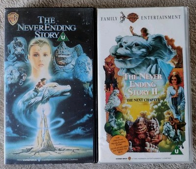 The Never Ending Story 1 & 2 The Next Chapter 1989 VHS   Video Rare Blockbuster
