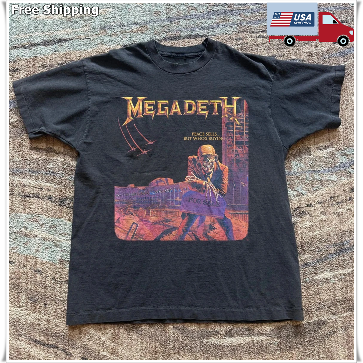 Megadeth Rock Peace Sells Unisex Black T-shirt Size S-5XL | eBay