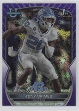 2022 Bowman U Chrome Purple Mini-Diamond Refractor 60/399 Tony Grimes #75 0xi8