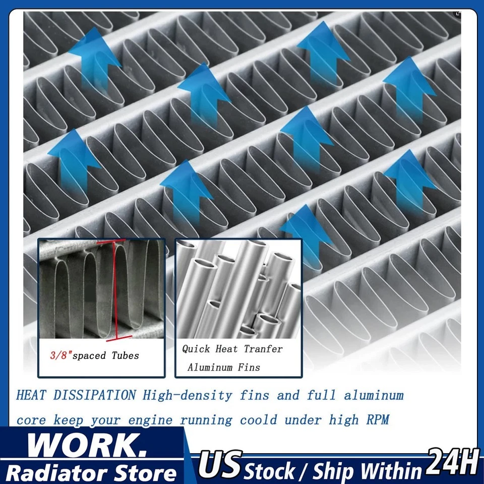 Radiador de aluminio para 1957-1959 1958 Studebaker Silver Hawk/Golden Hawk 4,2 L Foto 3 de 4