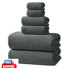Soft 6 Piece Bath Towels Set, 2 Large Bath Towel Sheet, 2 Hand Towels, 2