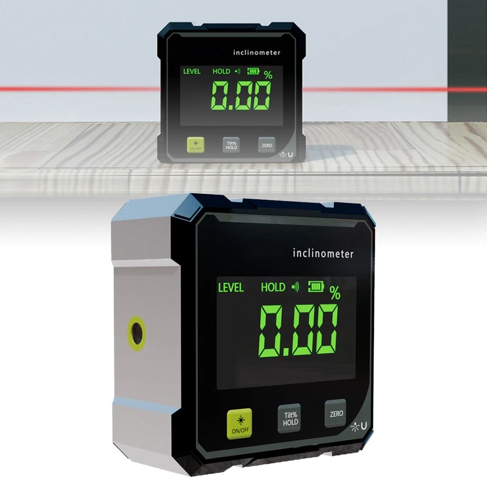 Digital Angle Finder with Electronic Laser, 4-Side Magnetic Angle Gauge, Cube AU - image 3 of 4