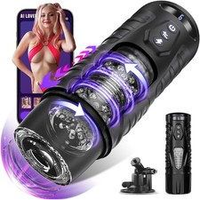 Male Masturbaters Automatic HandsFree Rotating Cup Thrusting Stroker Lubricants