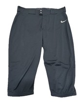 Pantalones de softbol elásticos negros grandes LG para mujer Nike Softball