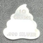 10 Gram .999 Silver Emoji Poop Bullion Bar / Novelty Fractional Silver Piece