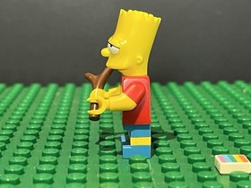 Lego Bart Simpson Minifigure Eyes Looking Left The Simpsons House 71006 sim001