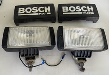 Pair Vintage 1980s Bosch Pilot Halogen Fog Lights Le1473a Le1478a W Covers