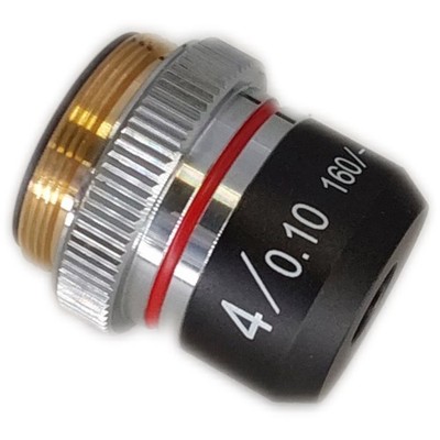 VWR 4x 0.10 NA Microscope Objective Lens Laboratory
