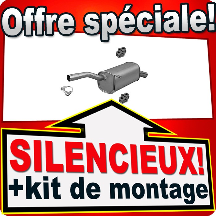 Silencieux arrière pot échappement Citroën C4 Picasso Berlingo Peugeot Partner 1.6HDi