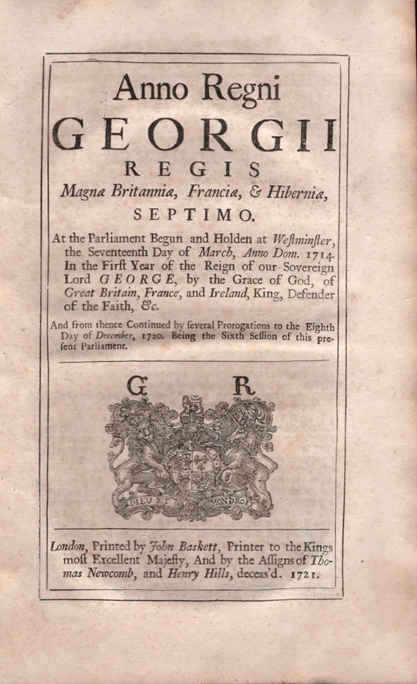 Early Labour Union Legislation 1720 George I Act Regulating Journeymen Taylors - Image 3 of 3