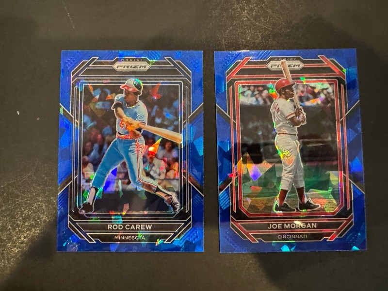 2023 Prizm 2 Card Lot Blue Prizm Joe Morgan #263 Rod Carew #261 Mint Twins Reds