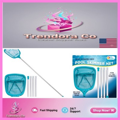 5 Foot Leaf Skimmer Net with Aluminum Pole - Ultra Fine Mesh for Easy Cleanup
