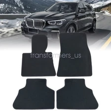 For 2019 2020 2021 2022 2023 2024 BMW X5 Front & Rear Floor Mats Carpet Black