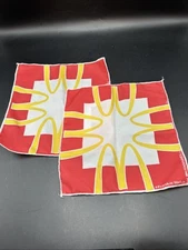 Vtg Frankie Welch McDonald’s Promo Scarf 8” Square Handkerchief BB5