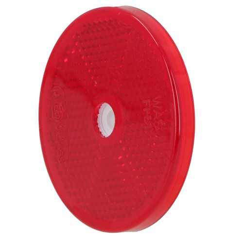 Red Round Rear Reflector Pack of 4 for Trailers Fence Gate Posts TR072 - Picture 6 of 8
