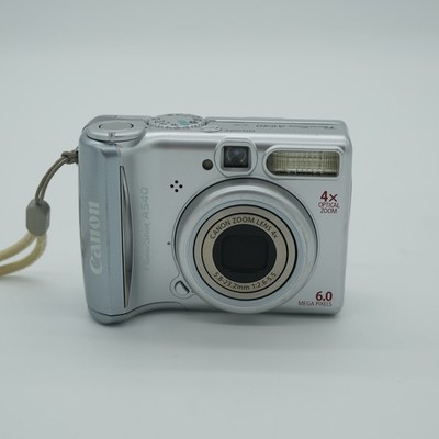 Canon PowerShot A540 6.OMP 4x Optical Zoom Digital Camera Tested Good Condition