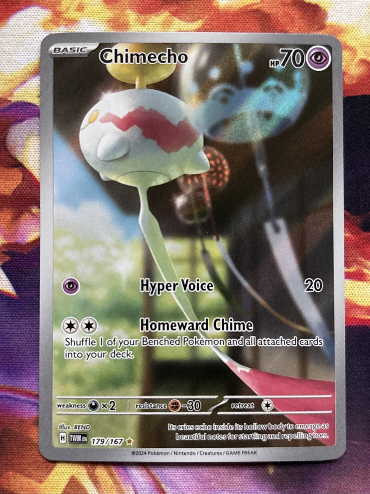 Pokemon Chimecho 179/167 Illustration Rare Twilight Masquerade NM