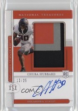 2021 National Treasures Collegiate Century Silver 12/25 Chuba Hubbard Auto 0n64