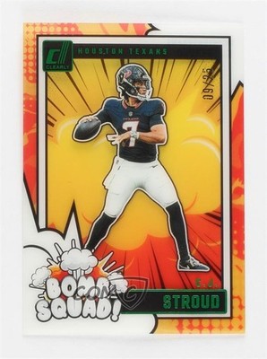 2024 Panini Clearly Donruss Clearly Bomb Squad Green 9/25 CJ Stroud #12 19fe