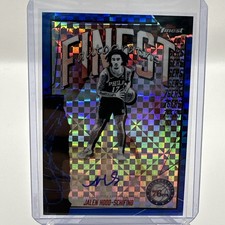 2025-26 Topps Finest Jalen Hood-Schifino Finest Auto Blue Xfractor /99!!! 