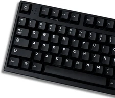 Black WOB Keycaps Doubleshot Cherry Profile 121 Keys Custom Minimalist Keycap...