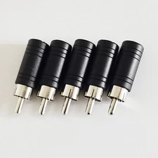 5x 3.5mm 1/8" Mono Female Jack to RCA Male Plug Audio Adapter Cable Converter
