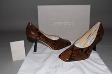 NIB Womens Jimmy Choo Marcela 85 Snake Printed Leather Heels sz 38.5/ 8.5 pumps