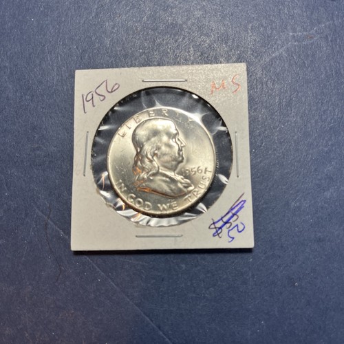 1956 50C Franklin Half Dollar, MS Uncirculated - 第 1/4 張圖片