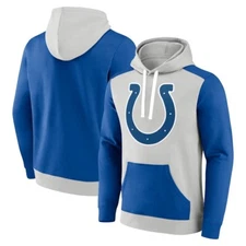 Indianapolis Colts Fanatics Branded Big & Tall Team Fleece Pullover Hoodie - Sil