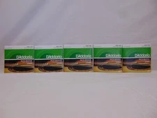 5 Sets DAddario EZ890 Acoustic Guitar Strings 85/15 Super Light Gauge .009 .045