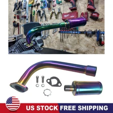 Upgrade Colorful Exhaust With Muffler For: Predator 196cc,212cc, GX160, GX200