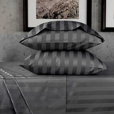 Damask Stripe 6 Piece Sheet Set 18" Deep Pocket 1000 Thread Count 100 Cotton